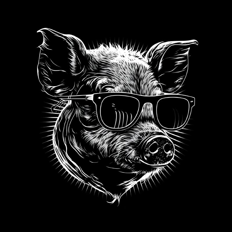 Pig with sunglasses | Cool pig