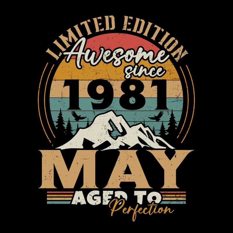 May 1981 Vintage Born in May 1981 Anniversary