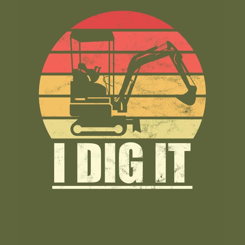 Retro Bagger Spruch Baggerfahrer Baustelle