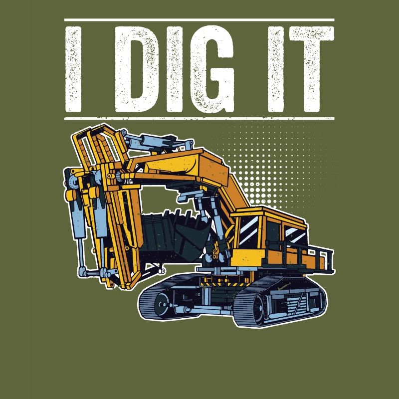 Retro Bagger Spruch Baggerfahrer Baustelle