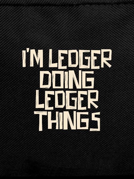 I'm Ledger doing Ledger things