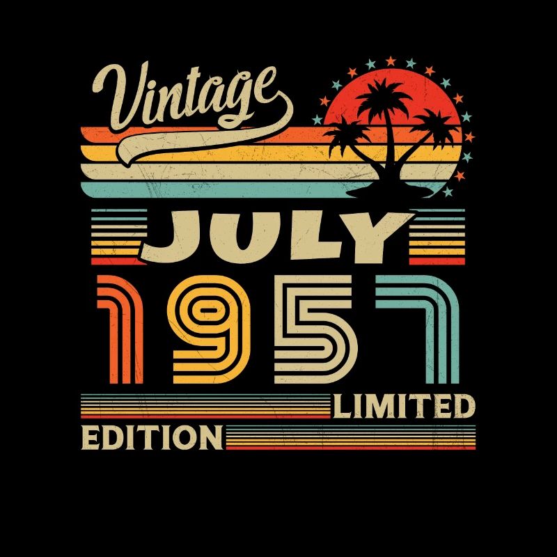Geschenk Geburtstag Vintage Juli 1957