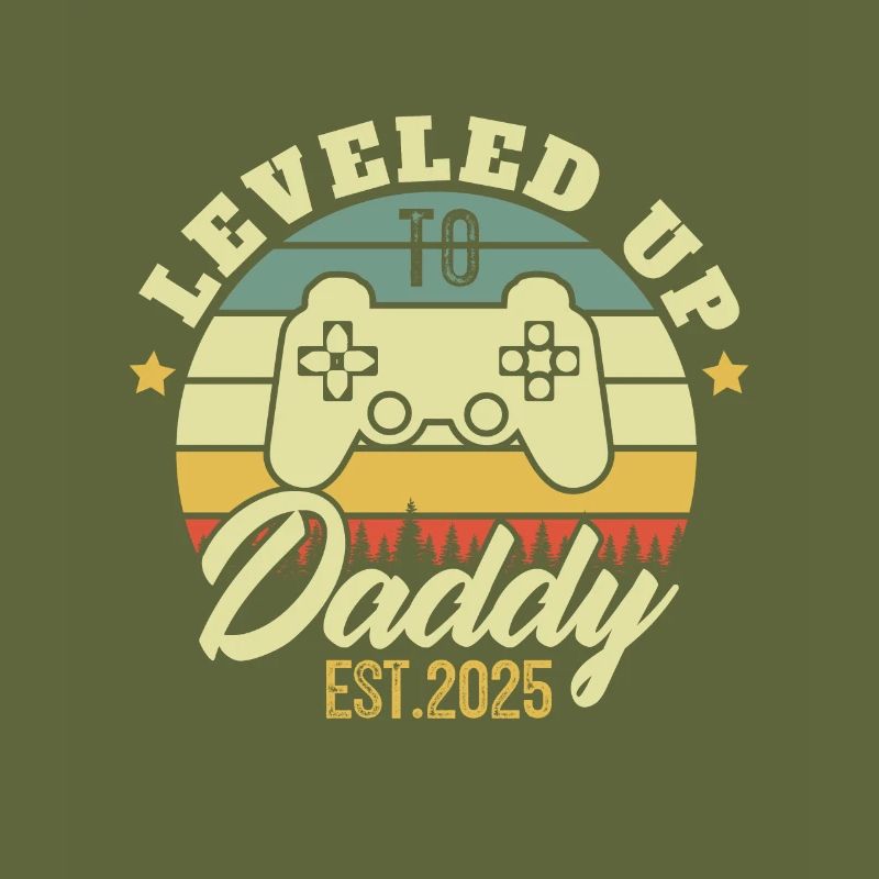 Leveled up to Daddy 2025 Dad gift 2025