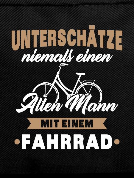 Alte Mann mit Fahrrad