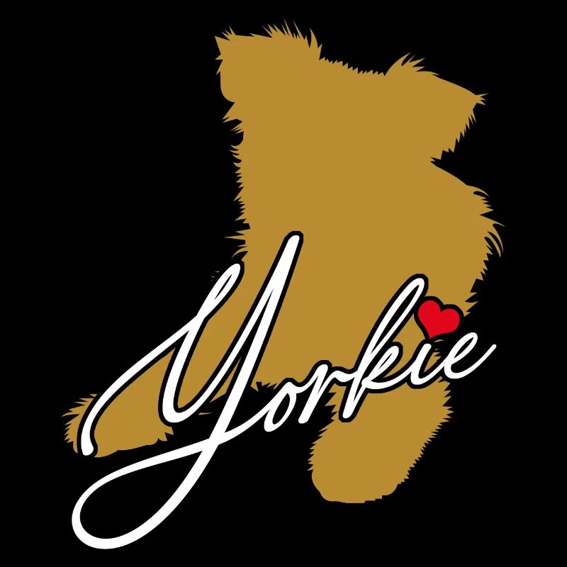 Yorkie Silhouette Yorkshire Terrier mit Herz