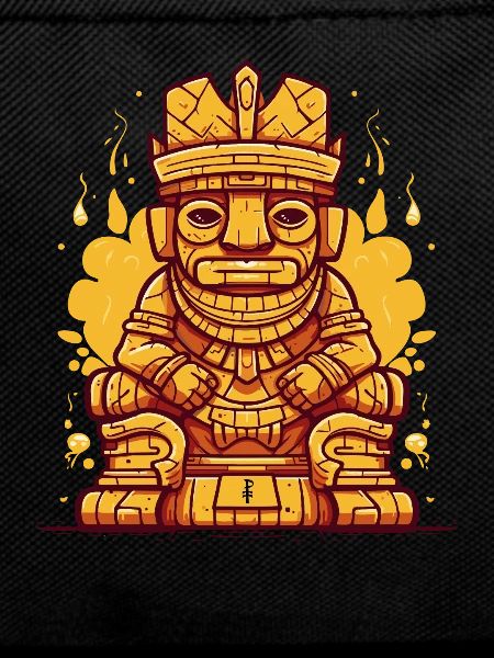 Inka-Maya-König auf Thron-Statue