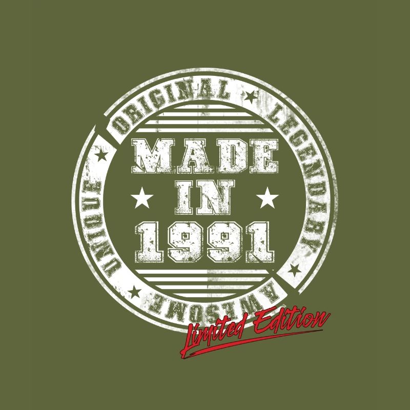 Retro Patch Vintage 1991 Birthday Gift