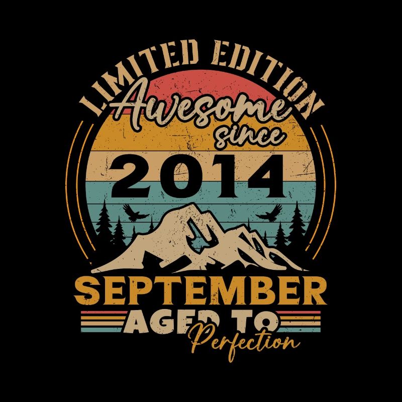 September 2014 Retro Vintage Birthday Gift