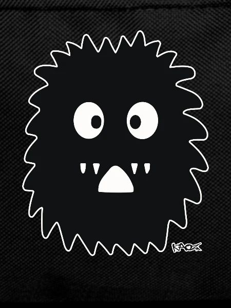Black, funny and cute monster