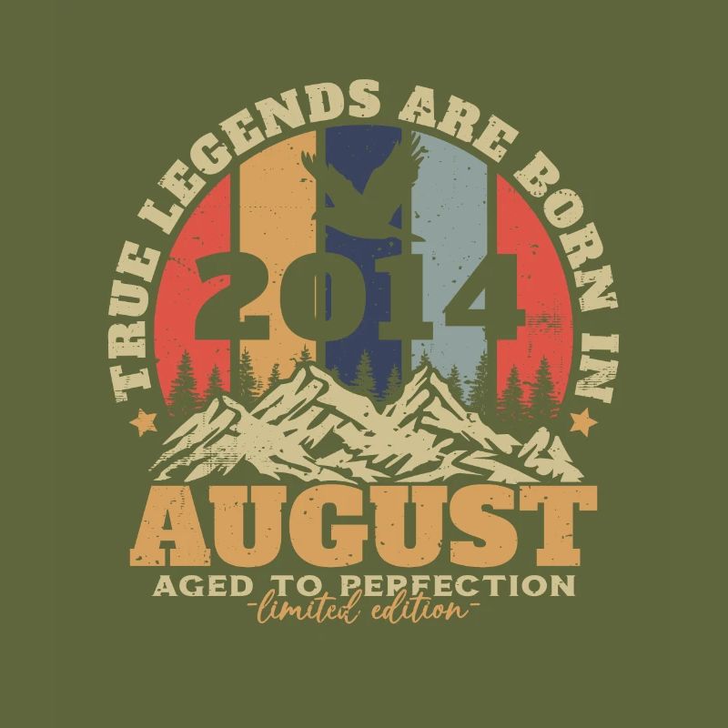 August 2014 Vintage Retro Birthday Gift
