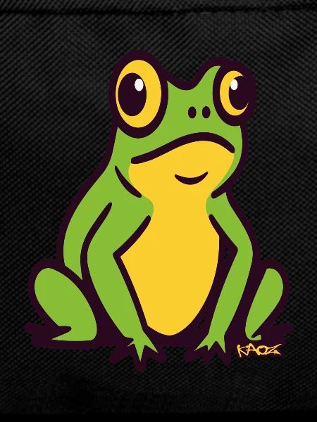 A big little green frog