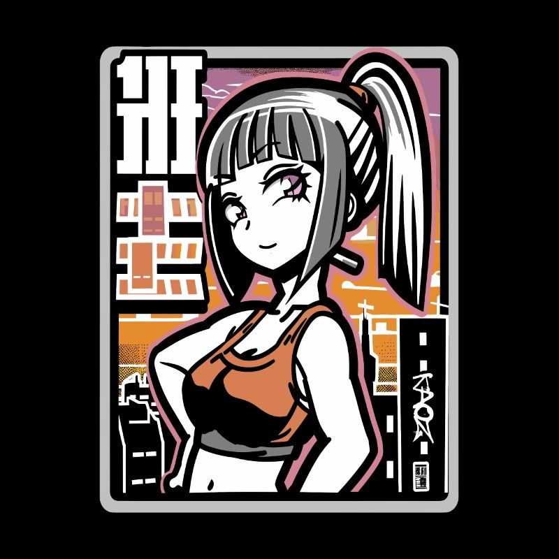 Anime freches Stadt Mädchen