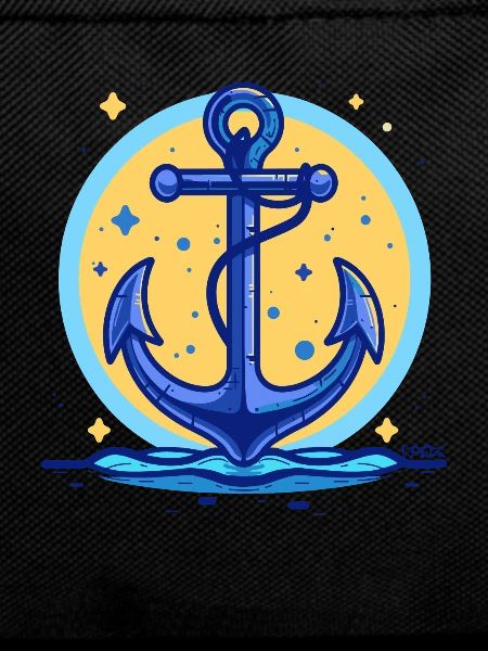 Blauer Schiffsanker, Symbol Schiff Anker