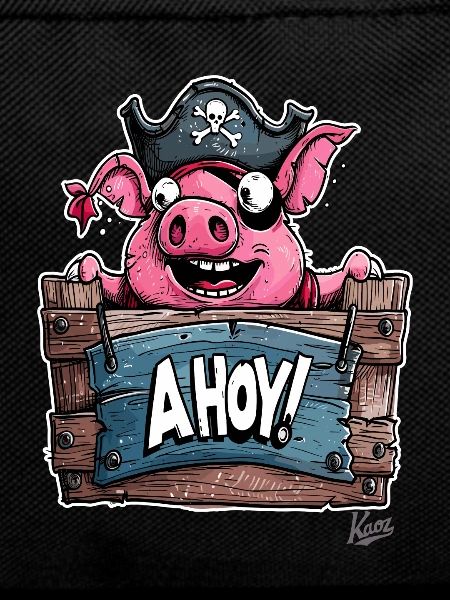 Funny Pig Pirate, Ahoy!