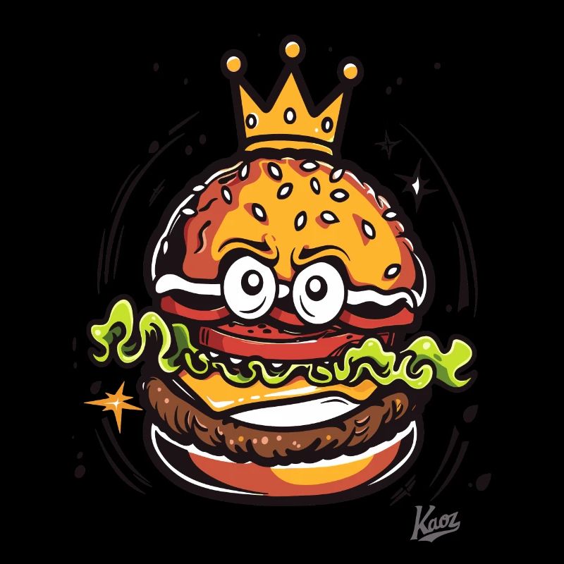 König mit einer Krone Burger