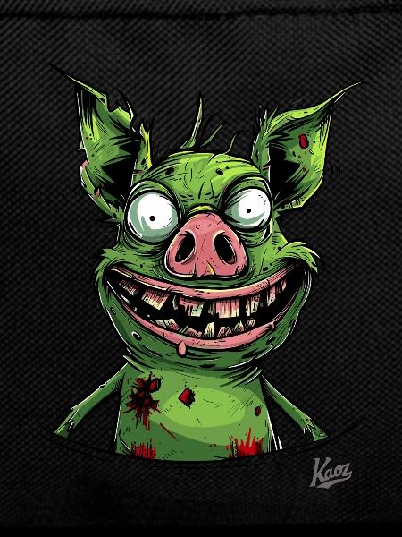 Funny Creepy Zombie Pig