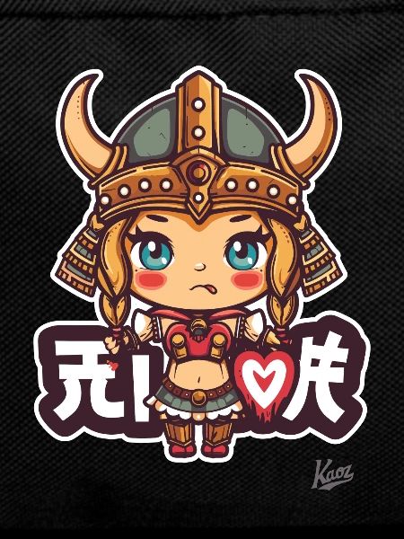 cute chibi barbarian viking girl