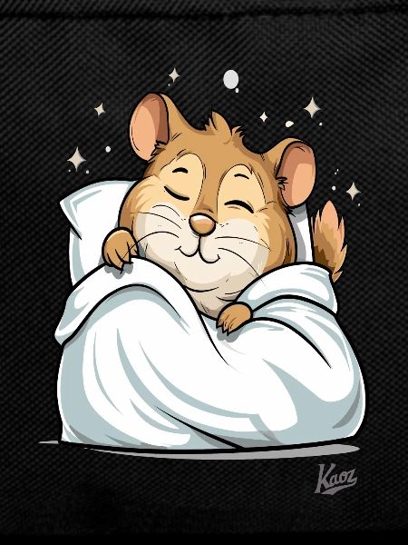 Small, cute, sleeping hamster