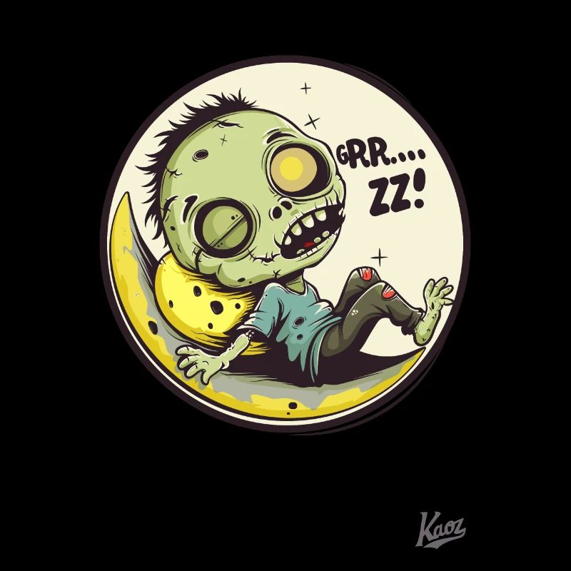 Ugly sleeping funny zombie