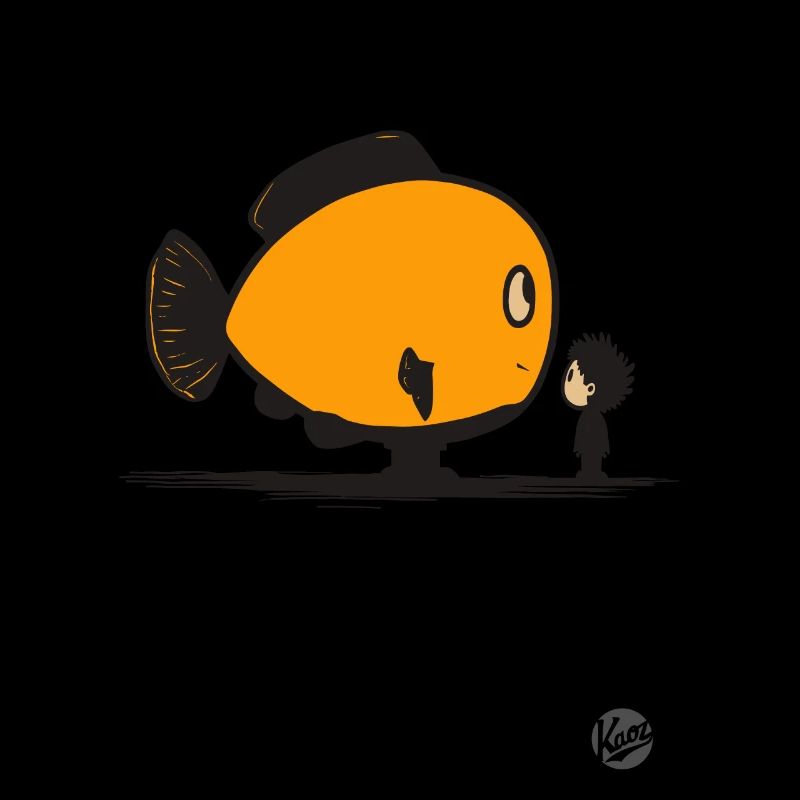 Little boy and big fish