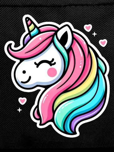 Einhorn Comic Regenbogen Herzen