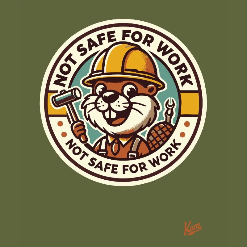 Not safe for work, construction worker beaver