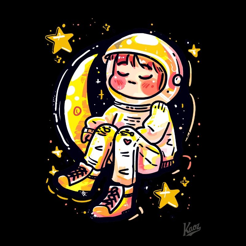 Astronaute détendu dans l’espace