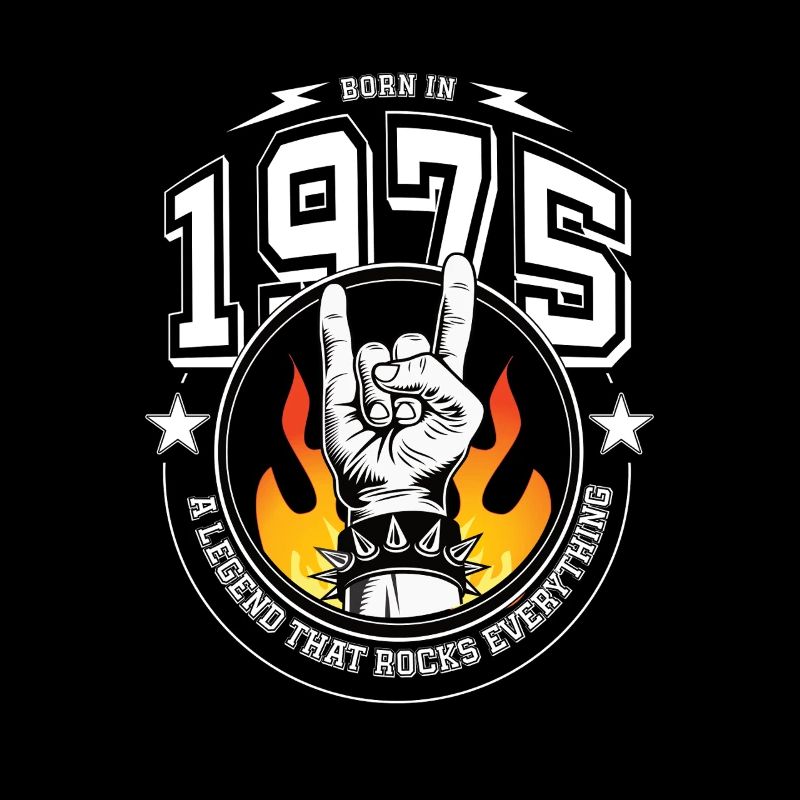 1975 Birthday, rocks everything, 50th birthday