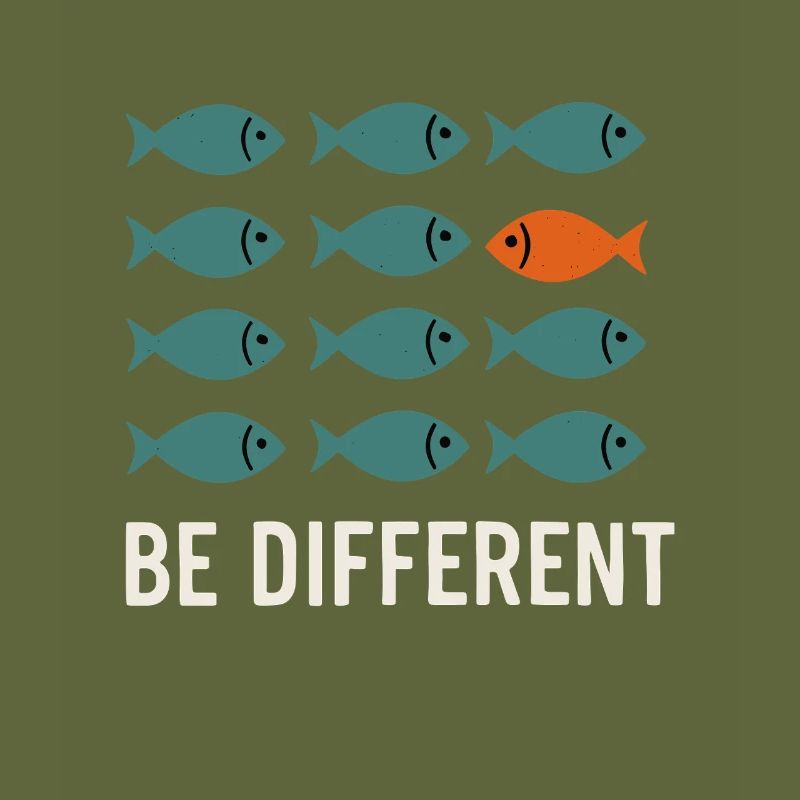 Be Different - Anders sein Fisch Design