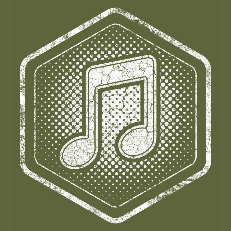 Note de musique Logo Hexagon avec effet cool