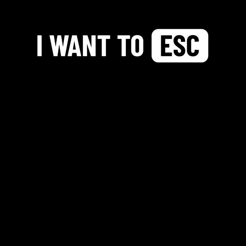 I want to ESC - Informatiker, Entwickler Geschenk