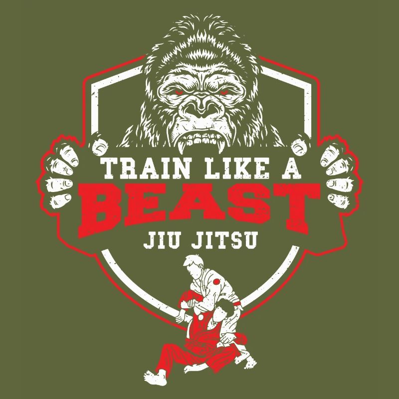 Train Like A Beast Jiu Jitsu - Affe