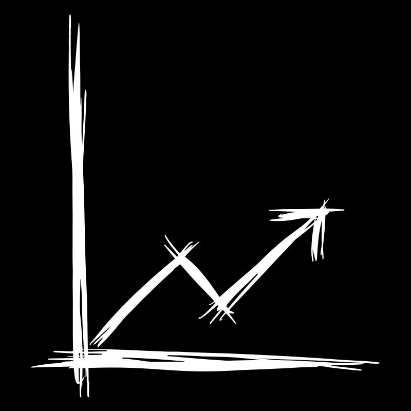 Success chart, hand drawing/doodle.