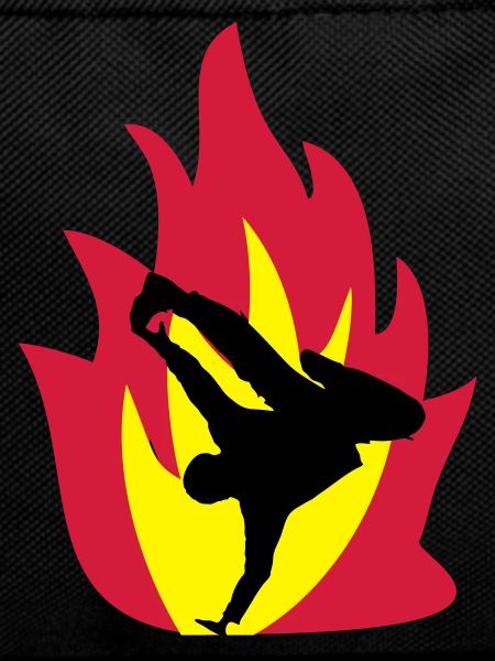 Breakdancer in the fire