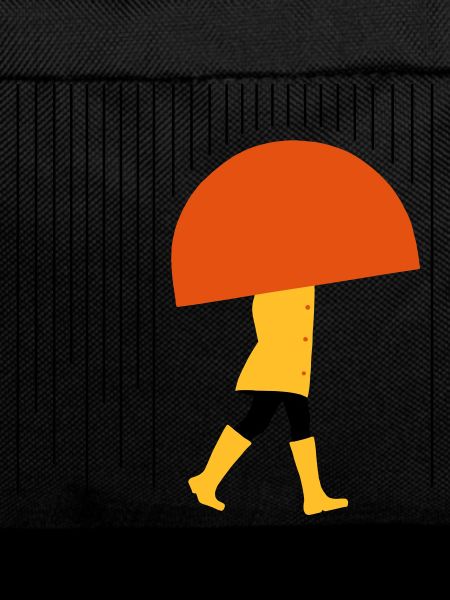 Man in the rain - minimal