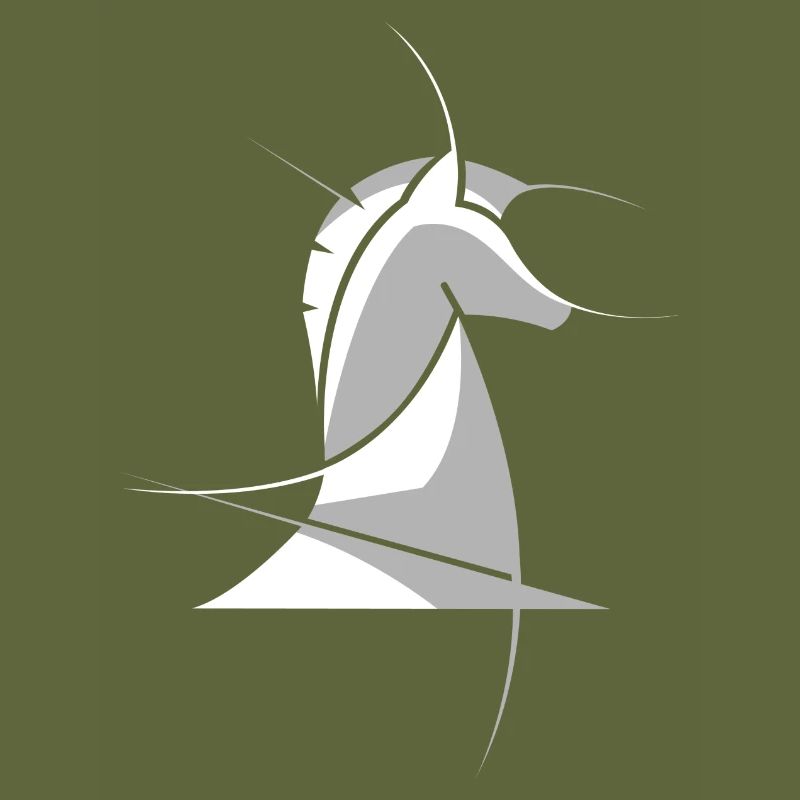 Chess Horse Abstract – Minimal Chess Design