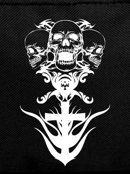 Cross with skull