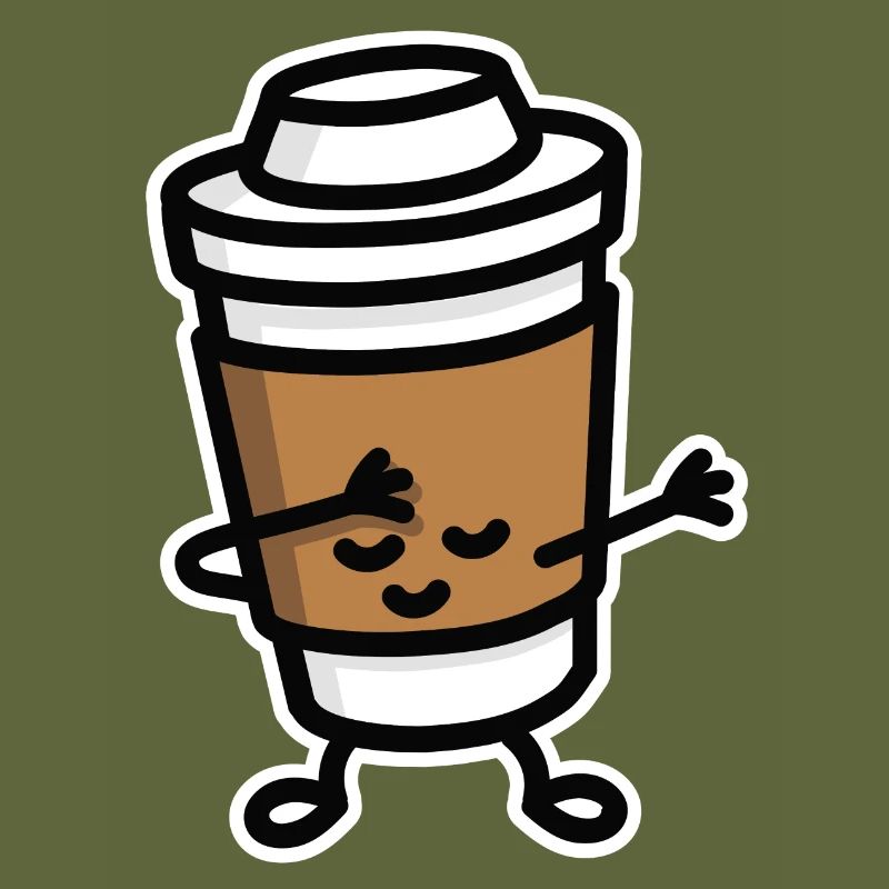 Dab / dabbing cardboard coffee cup