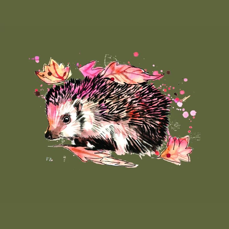 Hedgehog foraging