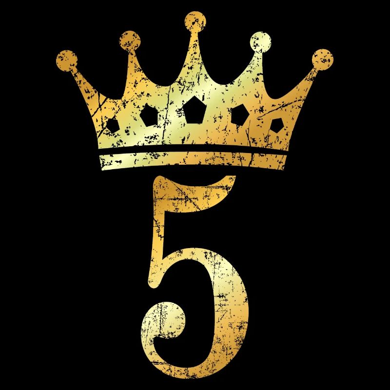 Krone Nummer 5 (Vintage Goldgelb) 5. Geburtstag