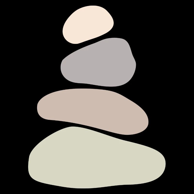 Calming Stone Stack Wall Art – Minimalist Zen