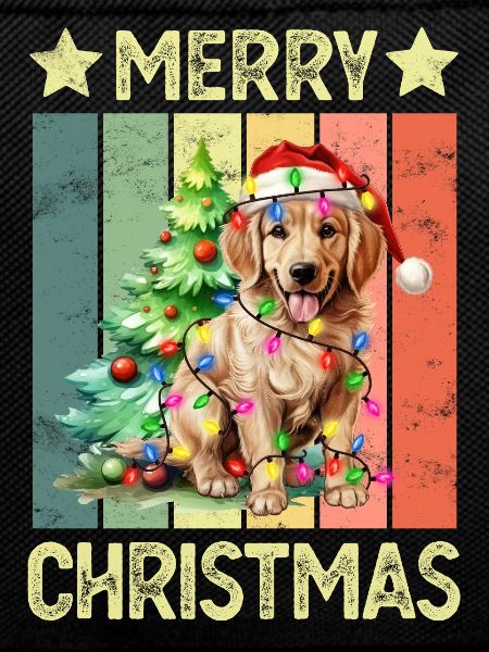 Merry Christmas Dog Golden Retriever