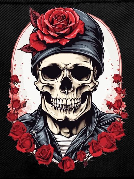 Skull with roses