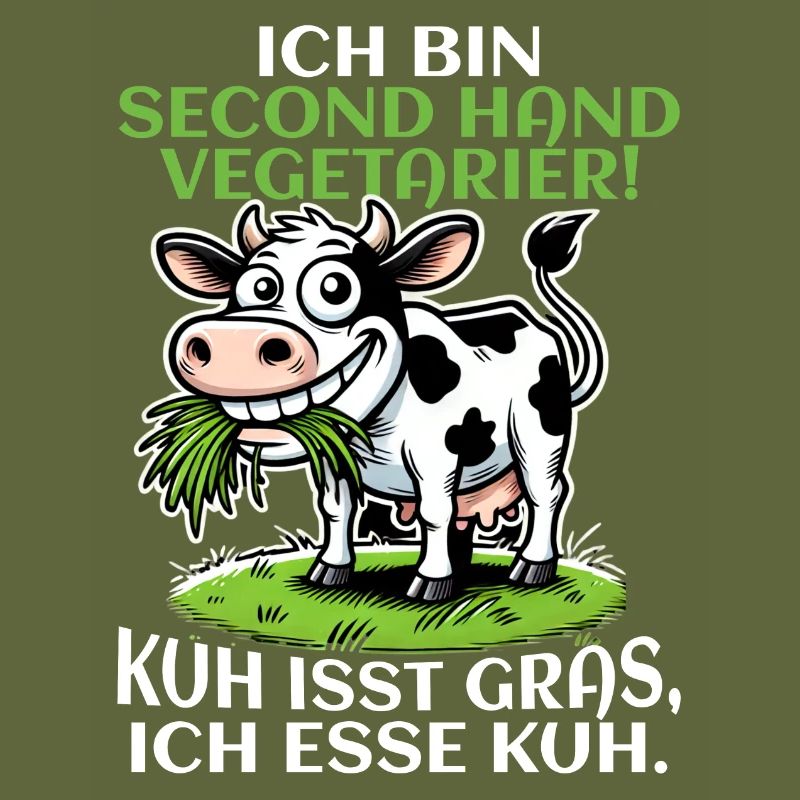 Ich bin Second Hand Vegetarier - Kuh Meme