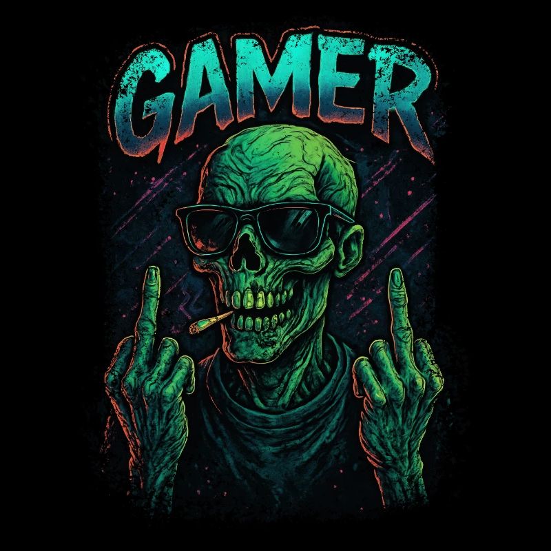Zombie Gamer – Funny Gaming Design