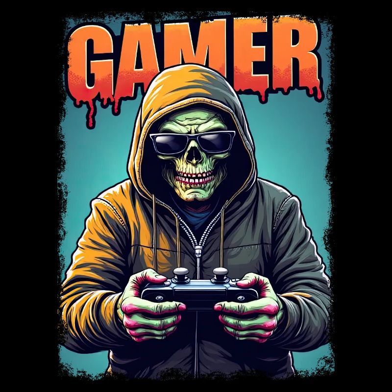 Zombie Gamer with Hood & Controller