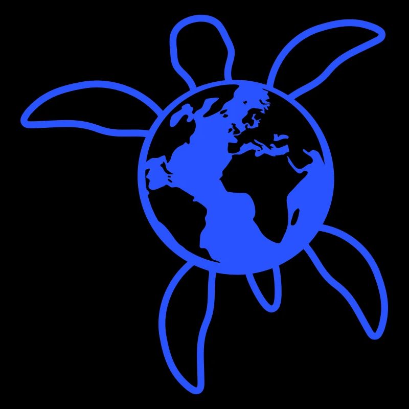 Tortue d’eau Terre Globe Planète Logo Icône