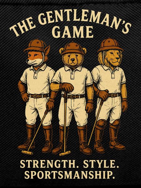 Golfing animals in traditional style