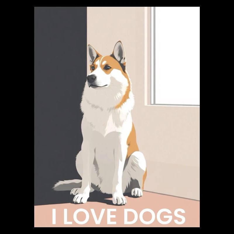 Hübscher Hundeillustration mit Text
