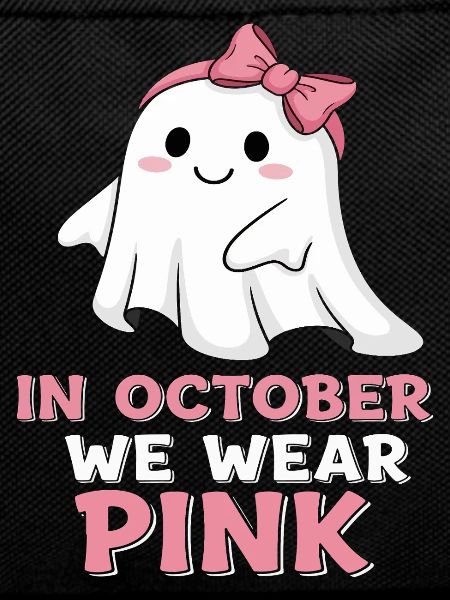Whimsical Ghost October Pink Print